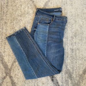 Old Navy light and dark denim jeans